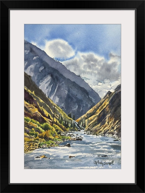 "Middlefork Memories" - Original watercolor painting or Canvas Giclée art print of the Middlefork of the Salmon River