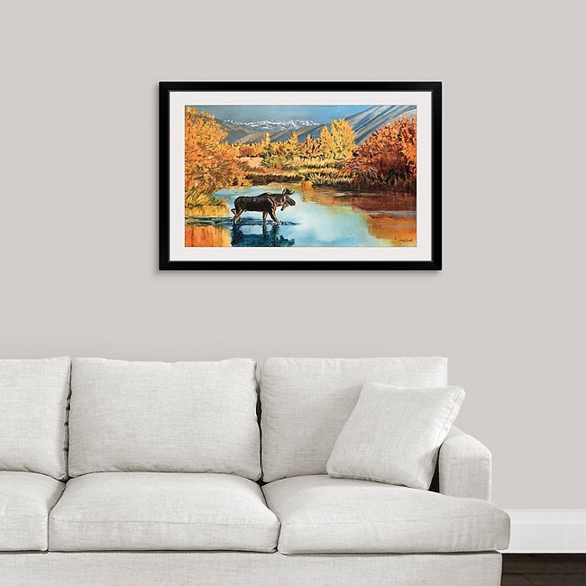 "Moose in the Gold" - 54.5"x36" Original Oil on Canvas or Giclee Print
