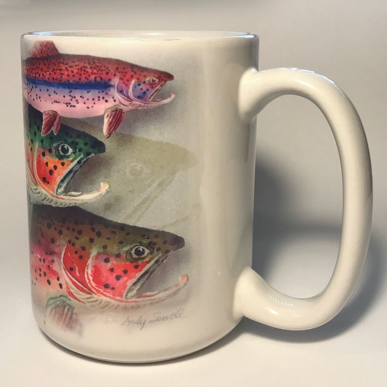 "Trout of Many Colors" - An open edition Giclee reproduction of fly fishing art, from watercolor by Andy Sewell