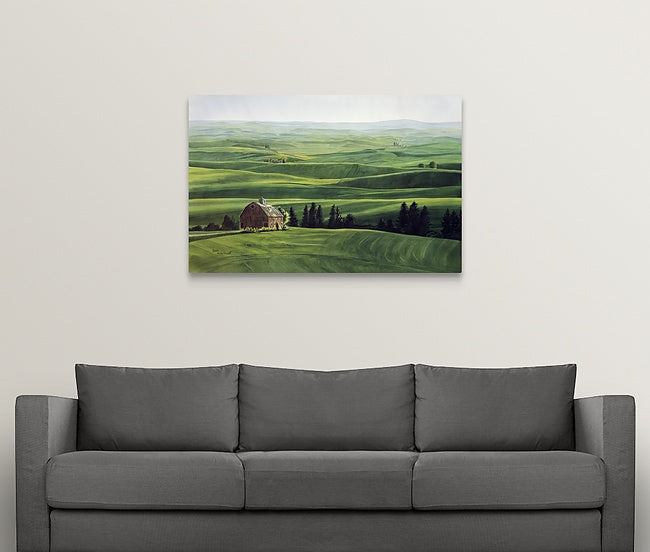 "Palouse Country Classic" - A ltd. edition Giclee reprod. from an Original watercolor of the Northwest Palouse country landscape - by Andy Sewell