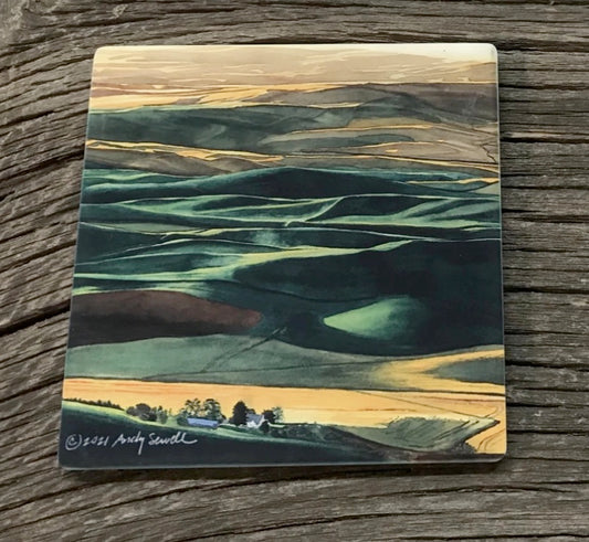 "Palouse Glory" - A ltd. edition Giclee reprod. of an Original watercolor painting of the Northwest Palouse country landscape