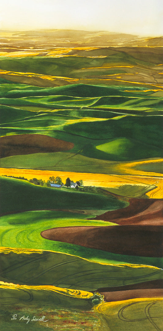 "Palouse Glory" - A ltd. edition Giclee reprod. of an Original watercolor painting of the Northwest Palouse country landscape