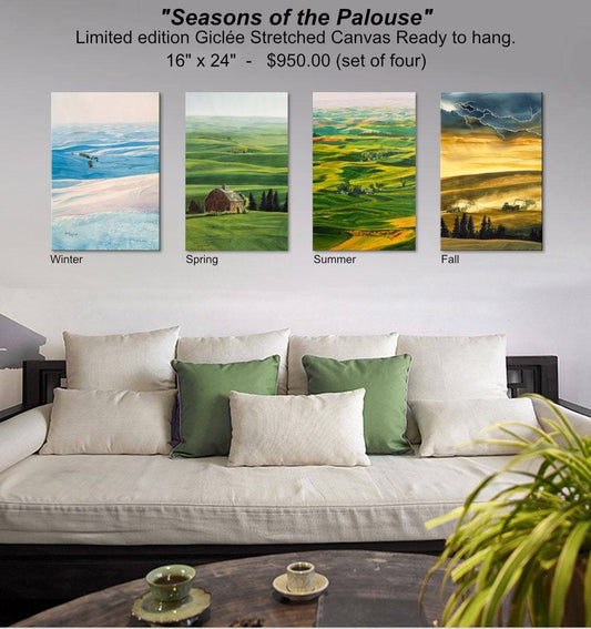 "Seasons of the Palouse" - ltd. edition Giclee reproductions of paintings of the Northwest Palouse country landscapes- by Andy Sewell