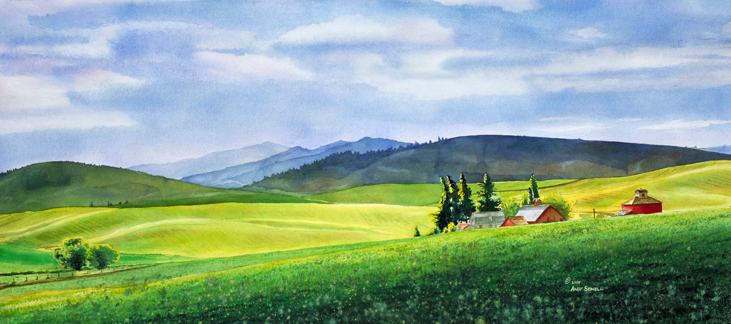 "Palouse Springtime" Springtime on a beautiful palouse landscape with old barn.