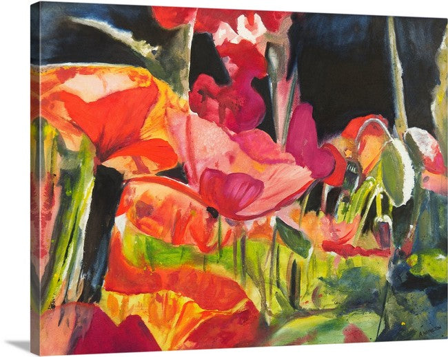 "Poppy Daze" - 30"x38" Original Acrylic Painting