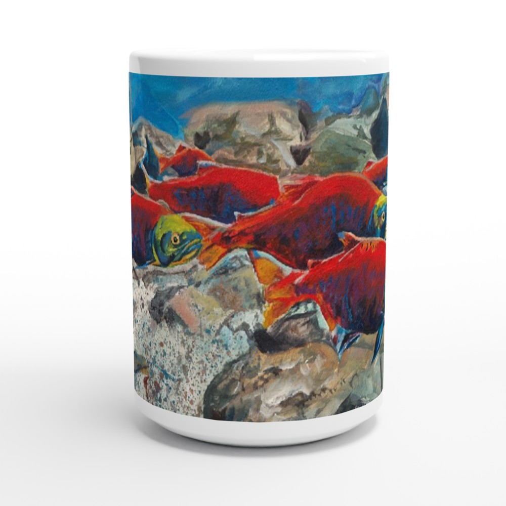 Fishing Mug, Kokanee Salmon Mug, Sockeye Salmon Mug, Fish Coffee Mug, Fishing Gifts For Men, Fishing Gifts For Dad, Fishing Mug For Men