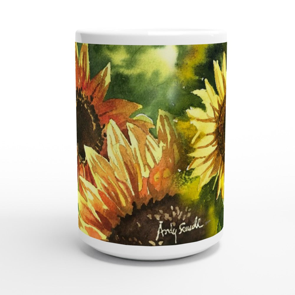 Fine Art Mug "Sunflowers" flower Mug, Gardeners Mug, Sunflower Mug, Sunflower Coffee Mug, Flower Gifts For mom, Sunflower mug gift