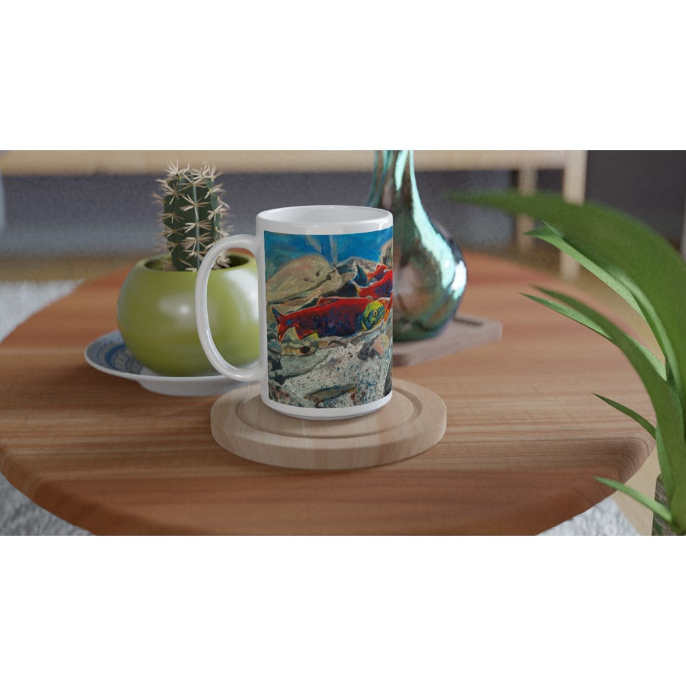 Fishing Mug, Kokanee Salmon Mug, Sockeye Salmon Mug, Fish Coffee Mug, Fishing Gifts For Men, Fishing Gifts For Dad, Fishing Mug For Men