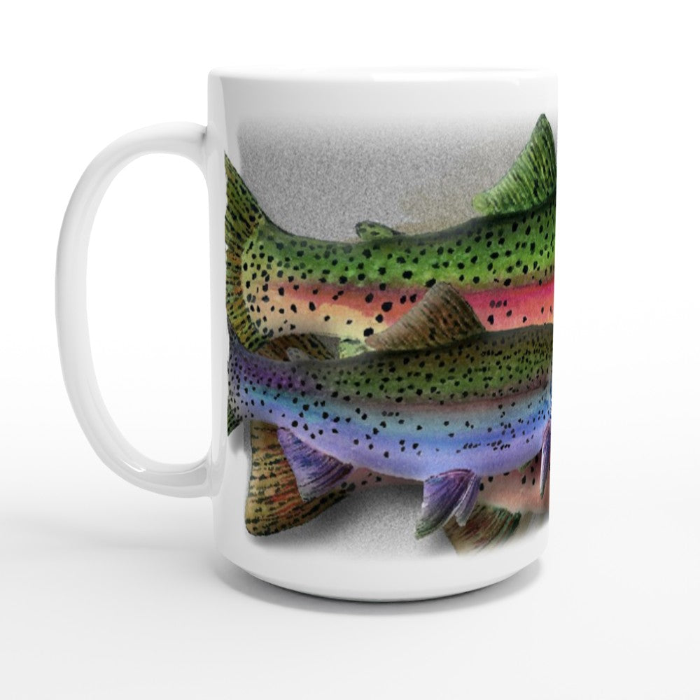 Fine Art Mug "Trout on Many Colors" Trout Mug, Fisherman Mug, Trout Fishing Mug, Fish Coffee Mug, Fishing Gifts For Dad, Fishing Mug For Men