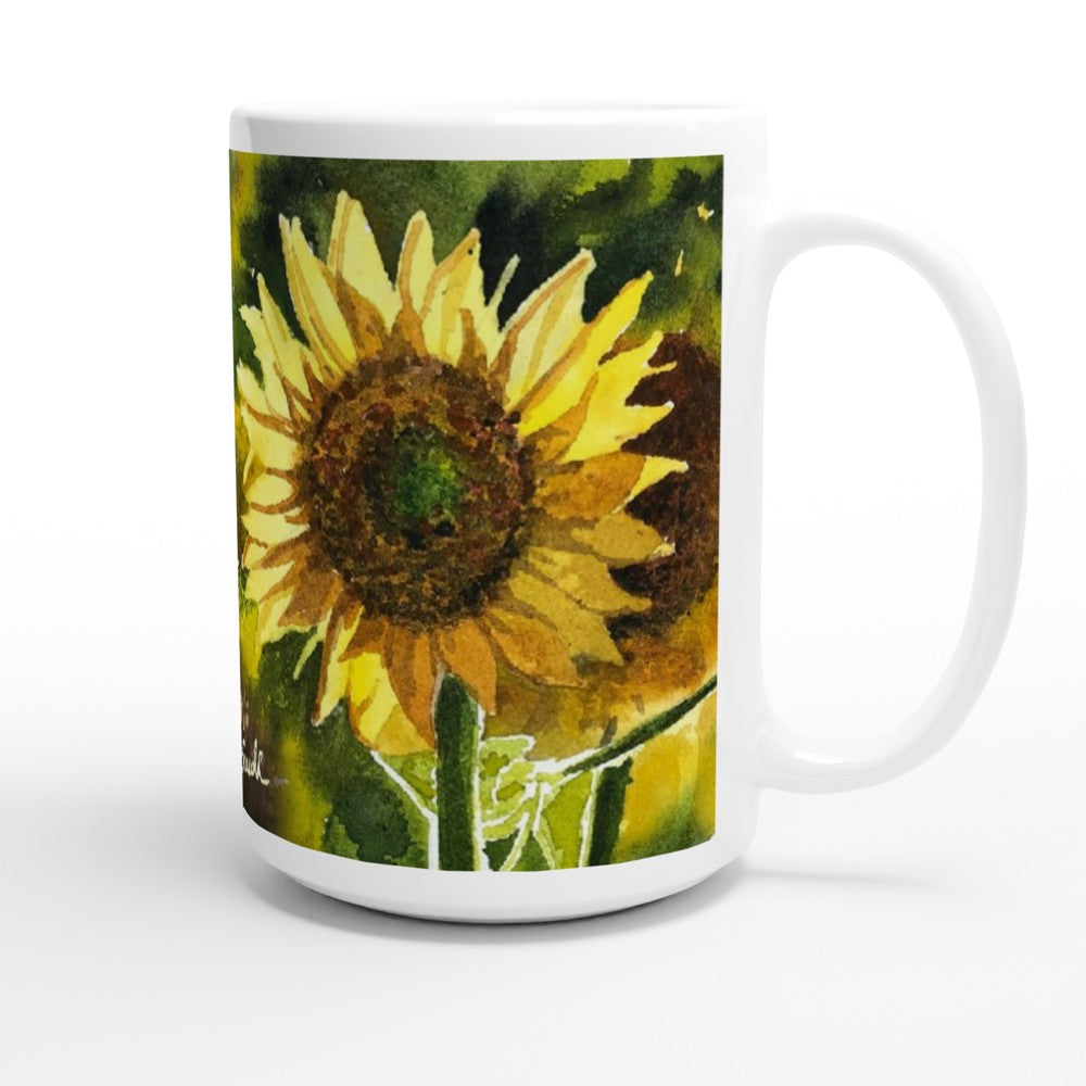 Fine Art Mug "Sunflowers" flower Mug, Gardeners Mug, Sunflower Mug, Sunflower Coffee Mug, Flower Gifts For mom, Sunflower mug gift
