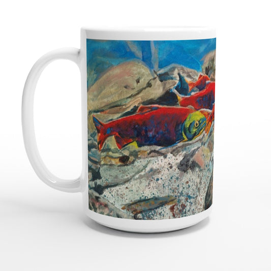 Fishing Mug, Kokanee Salmon Mug, Sockeye Salmon Mug, Fish Coffee Mug, Fishing Gifts For Men, Fishing Gifts For Dad, Fishing Mug For Men
