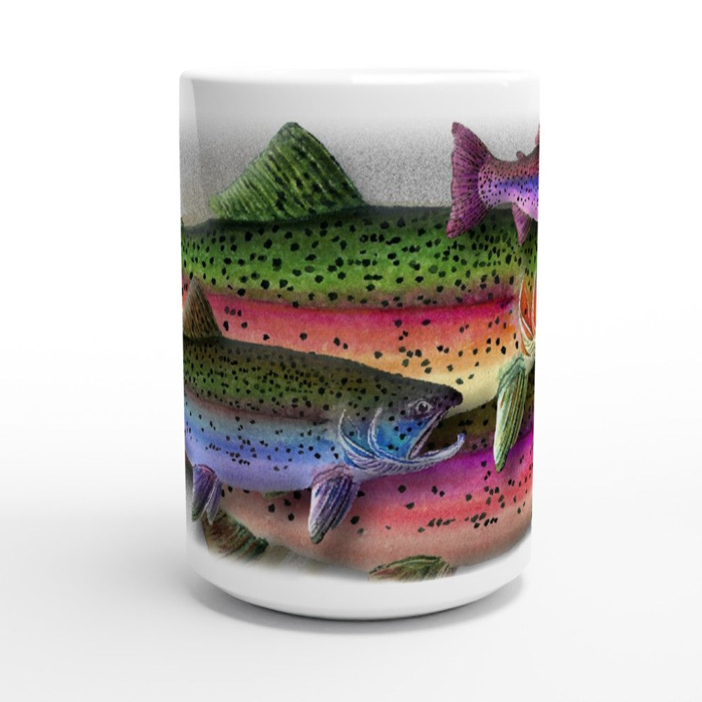 Fine Art Mug "Trout on Many Colors" Trout Mug, Fisherman Mug, Trout Fishing Mug, Fish Coffee Mug, Fishing Gifts For Dad, Fishing Mug For Men