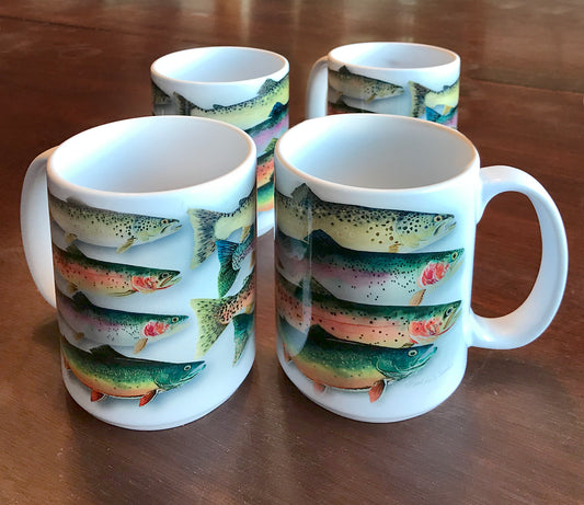 "School Colors" 15 oz. Grand Slam of Trout Coffee Mug or w/coaster