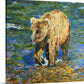 "River Grizzly" - 30"x40" Canvas Giclée art print of oil painting.