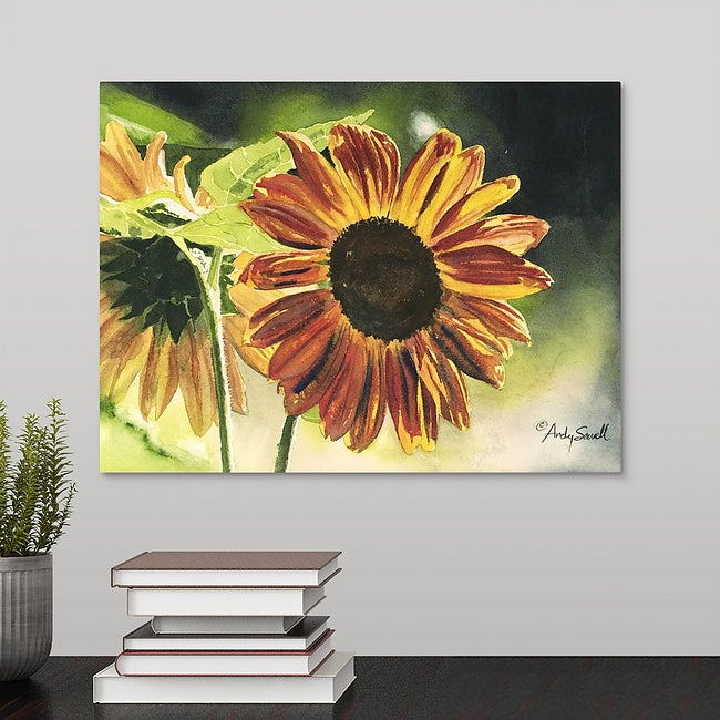 "Sunflower Glow" - 12x16 original watercolor or giclee print