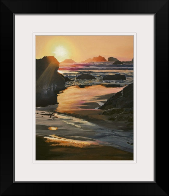 "Sunset Surf" - 30"x46" an Original oil painting, or ltd. edition Giclee reprod.