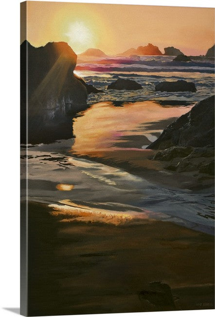 "Sunset Surf" - 30"x46" an Original oil painting, or ltd. edition Giclee reprod.