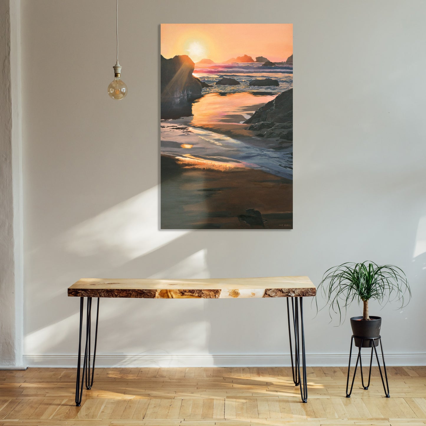 "Sunset Surf" - 30"x46" an Original oil painting, or ltd. edition Giclee reprod.