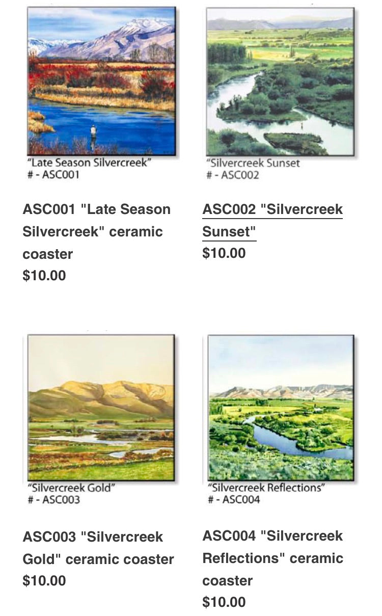 ASC039 "Silvercreek Shadows" ceramic coaster