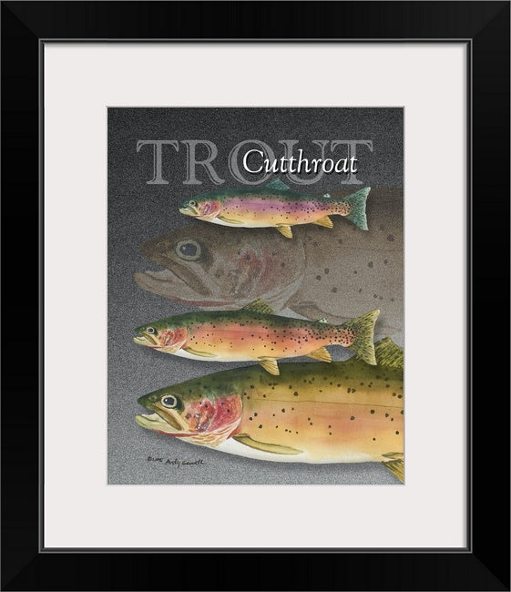 "GRAND SLAM TROUT" - signed giclee reprod. of the Grand Slam of Trout.