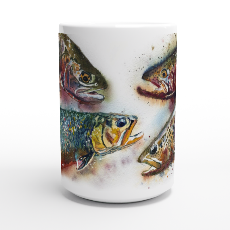 "Splashy Trout Grand Slam" 15oz Ceramic Mug