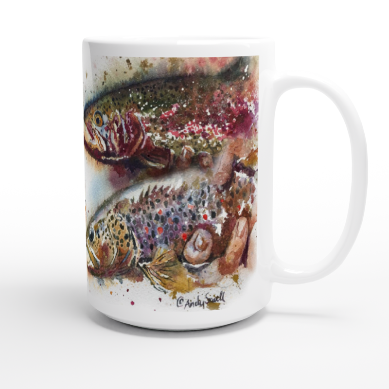 "Splashy Trout Grand Slam" 15oz Ceramic Mug