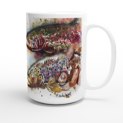 "Splashy Trout Grand Slam" 15oz Ceramic Mug