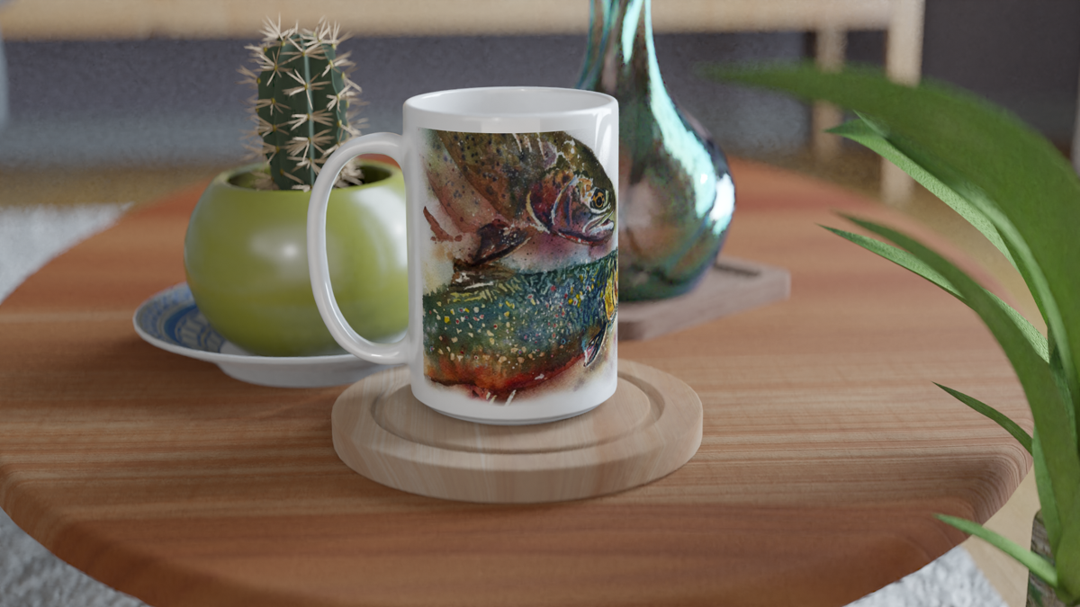 "Splashy Trout Grand Slam" 15oz Ceramic Mug
