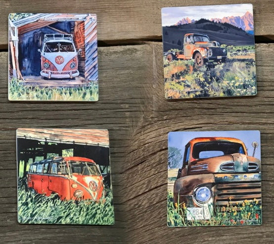 Coasters; VWs, Trucks, Cars