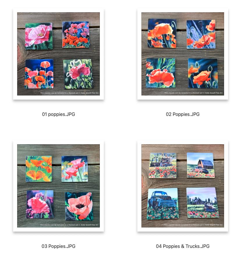 Coasters: Poppies