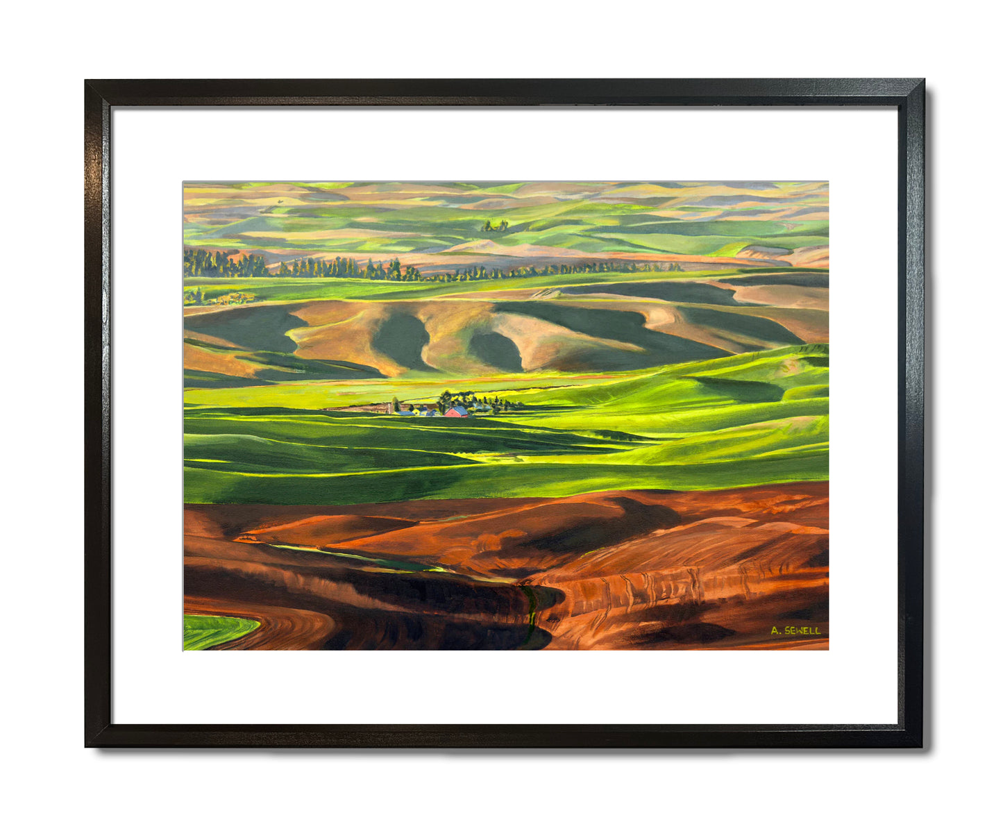 "Palouse Spring Morning Light" 24x36 - a giclee reprod. from oil painting of the Northwest Palouse country landscape
