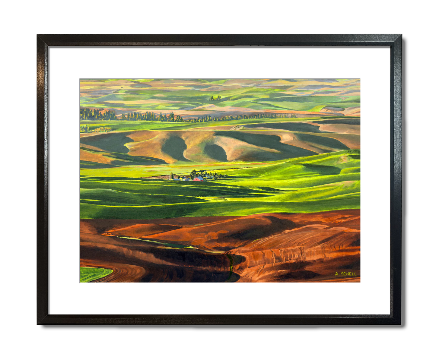 "Palouse Spring Morning Light" 24x36 - a giclee reprod. from oil painting of the Northwest Palouse country landscape