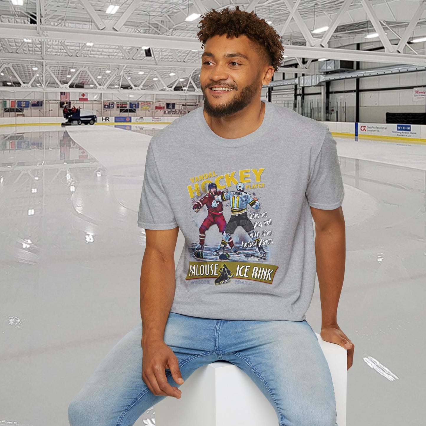 "The Idaho Hockey Player" - Unisex Softstyle T-Shirt