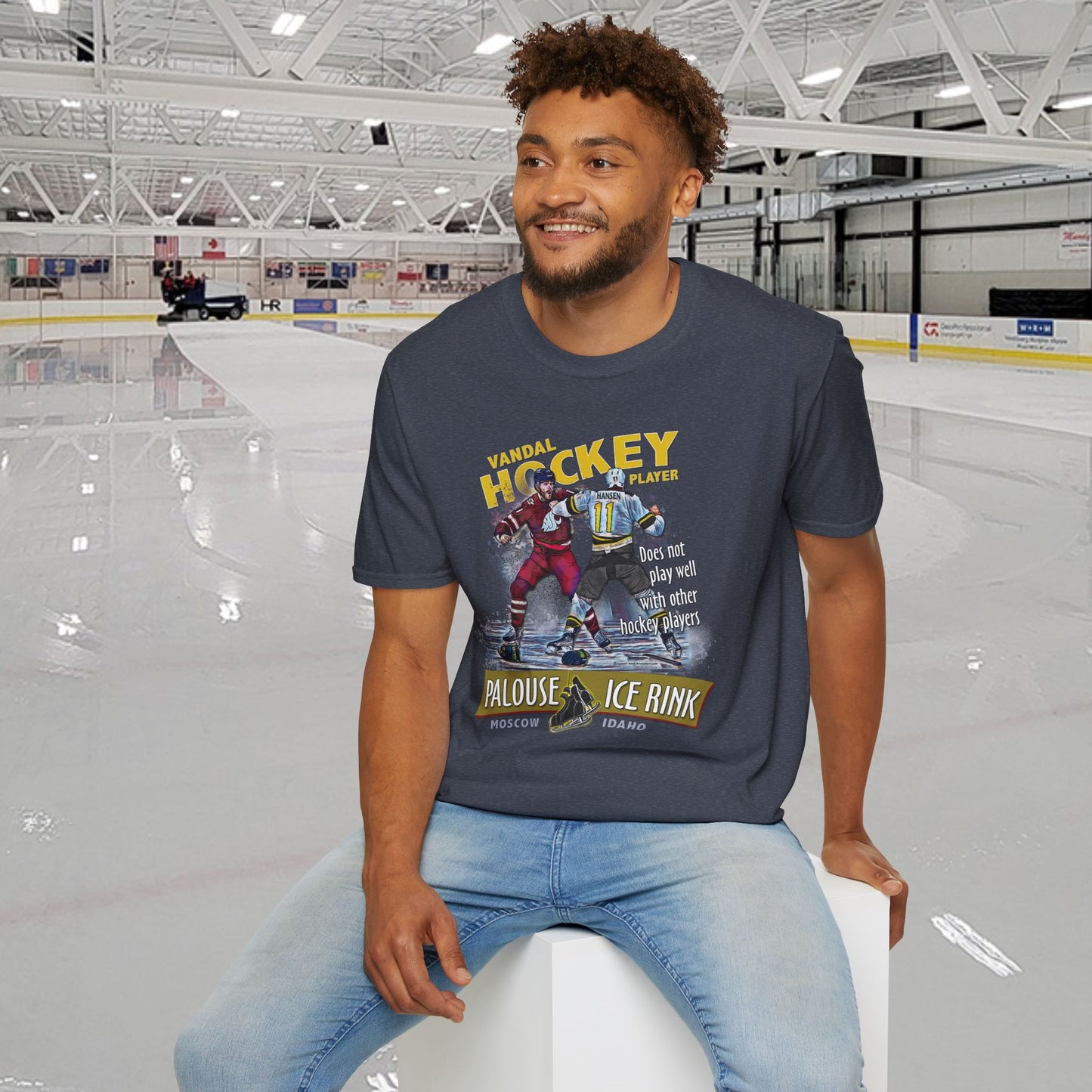 "The Idaho Hockey Player" - Unisex Softstyle T-Shirt