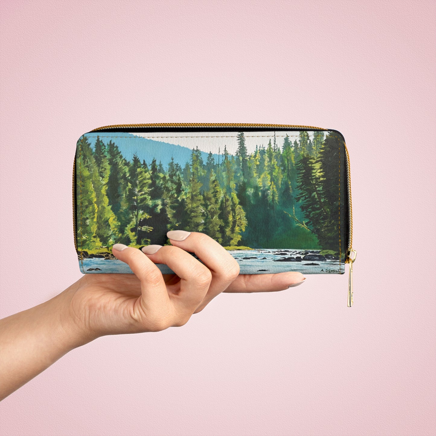 Zipper Wallet - Fly Fishing Paintings