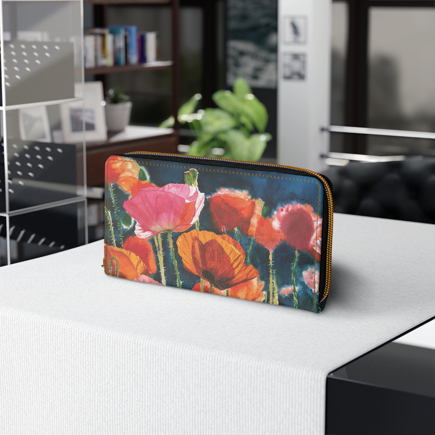 Zipper Wallet - Andy's "Poppy Morning" Painting