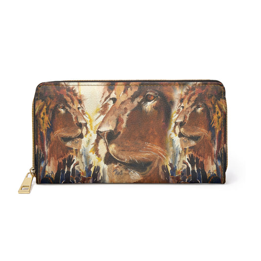 Zipper Wallet - Andy's "Lion, Gathering unto the King" Painting