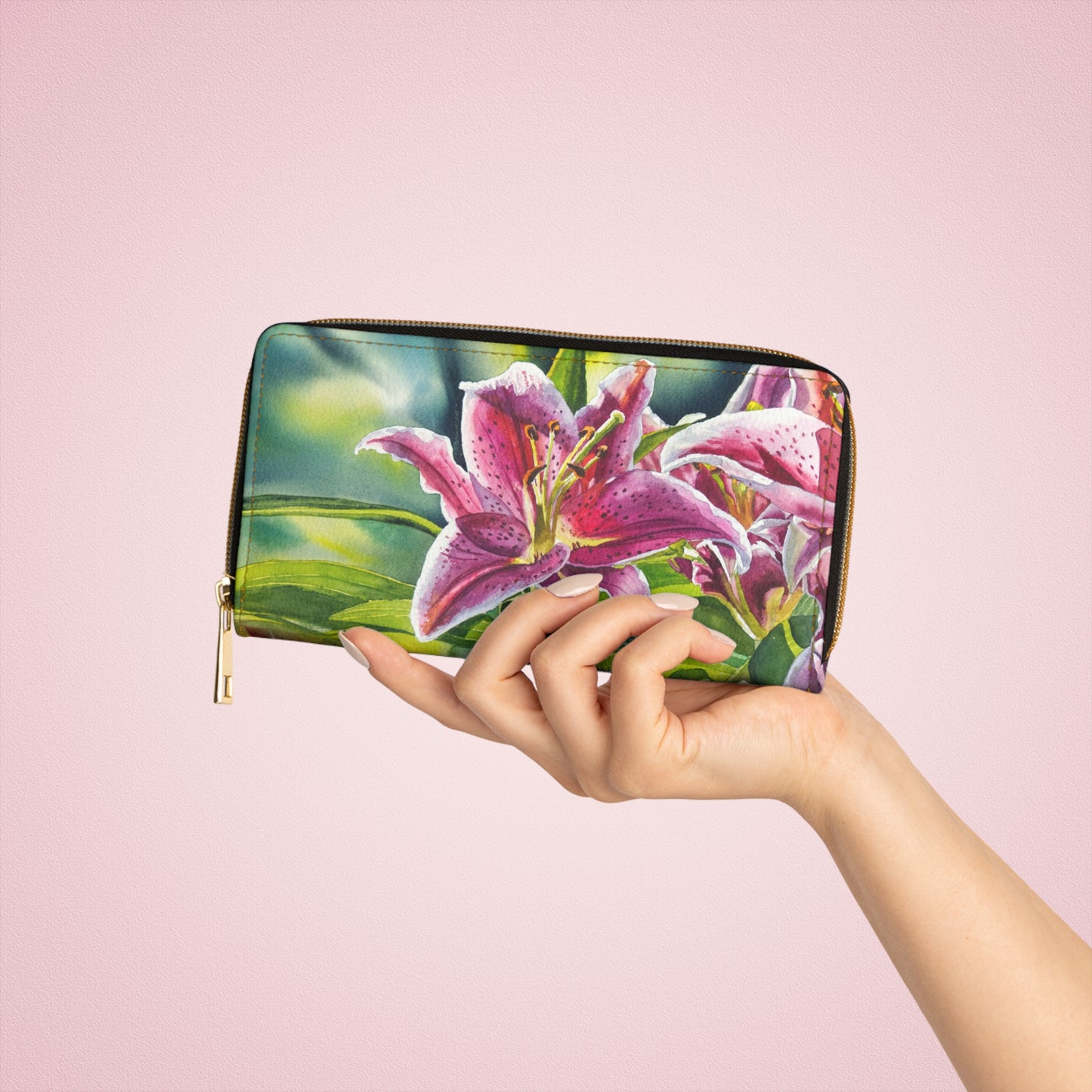 Zipper Wallet - from Andy's "Stargazer Lily" paintings