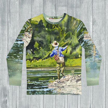 Men's fishing Shirt "River Dance" fly-fishing, Long Sleeve