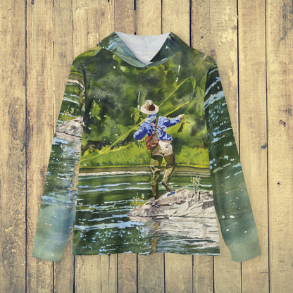 Outdoor Sun Sports Hoodie - from Andy Sewell's Original Painting "River Dance"