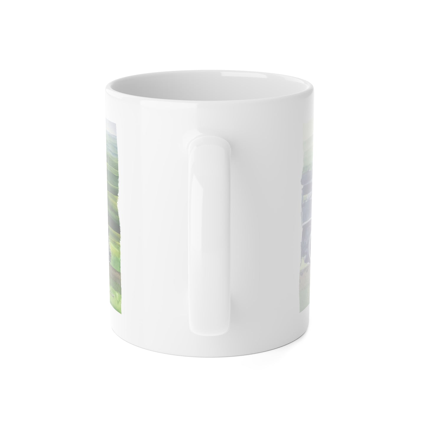 Vintage White Pine Route Ceramic Mug, 11oz - Perfect for Train Lovers