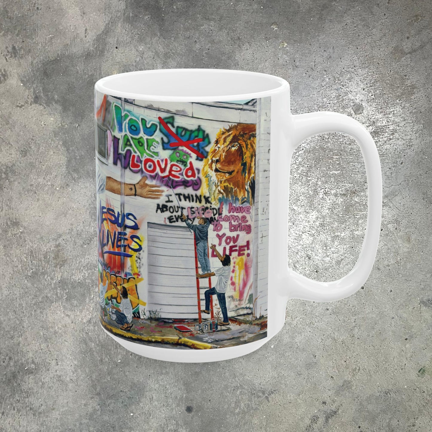 Inspirational Jesus Graffiti Mug (15 oz)