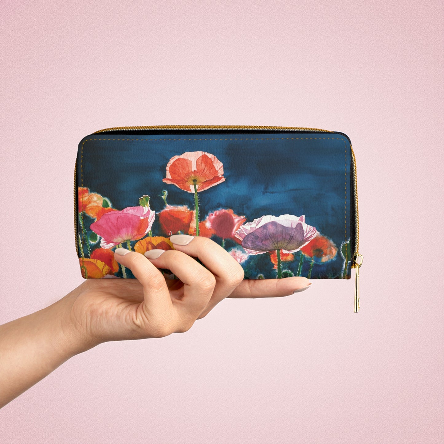 Zipper Wallet - Andy's "Poppy Morning" Painting