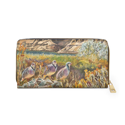 Zipper Wallet - Andy's "Chukars" Painting Series