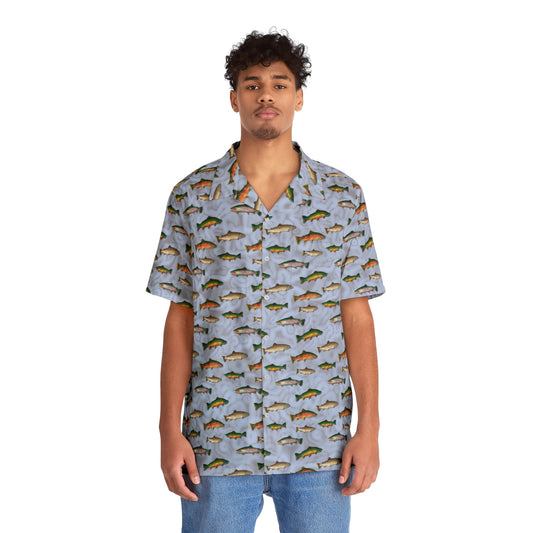 Men's Hawaiian Shirt - Andy's "School Colors" of Trout Button Down