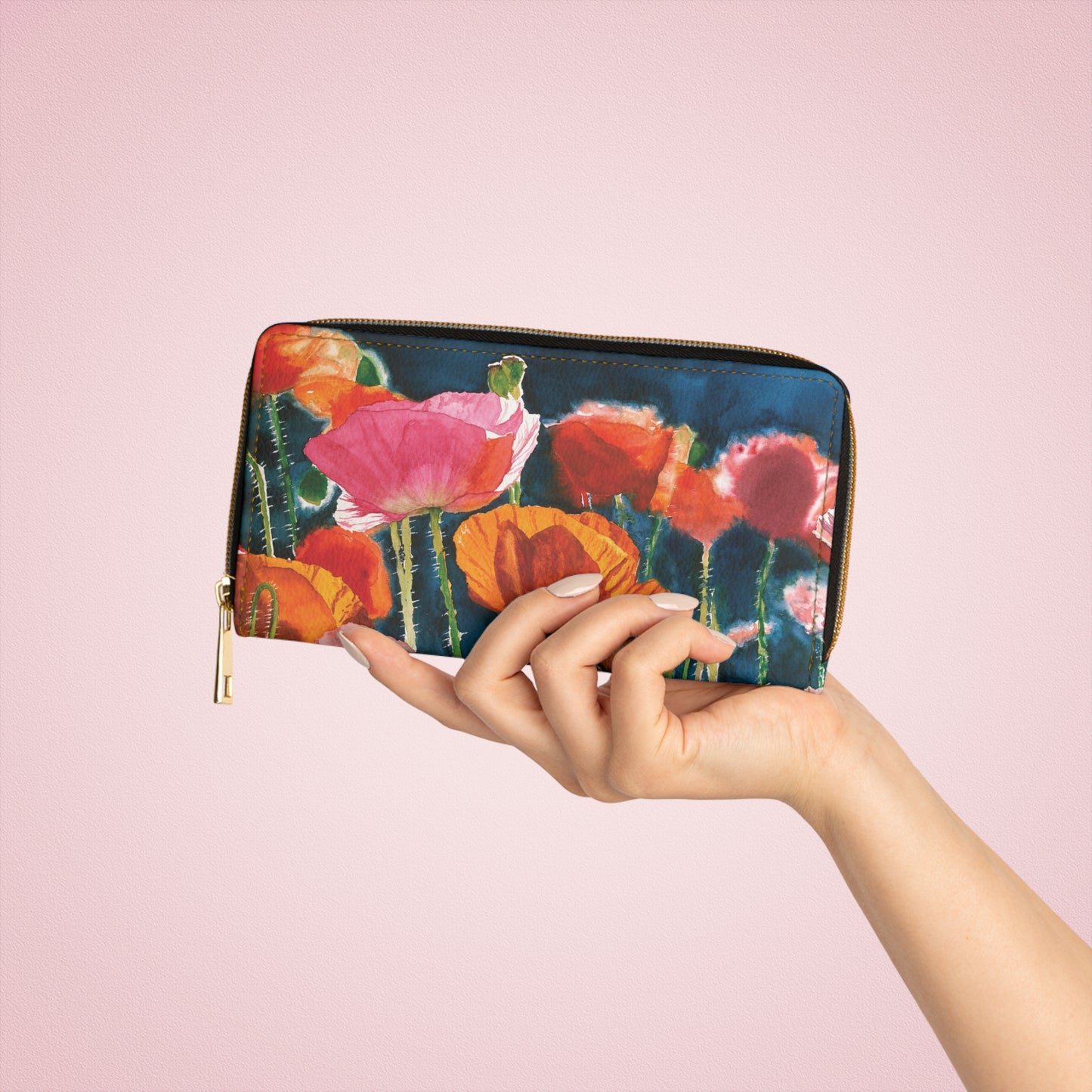 Zipper Wallet - Andy's "Poppy Morning" Painting