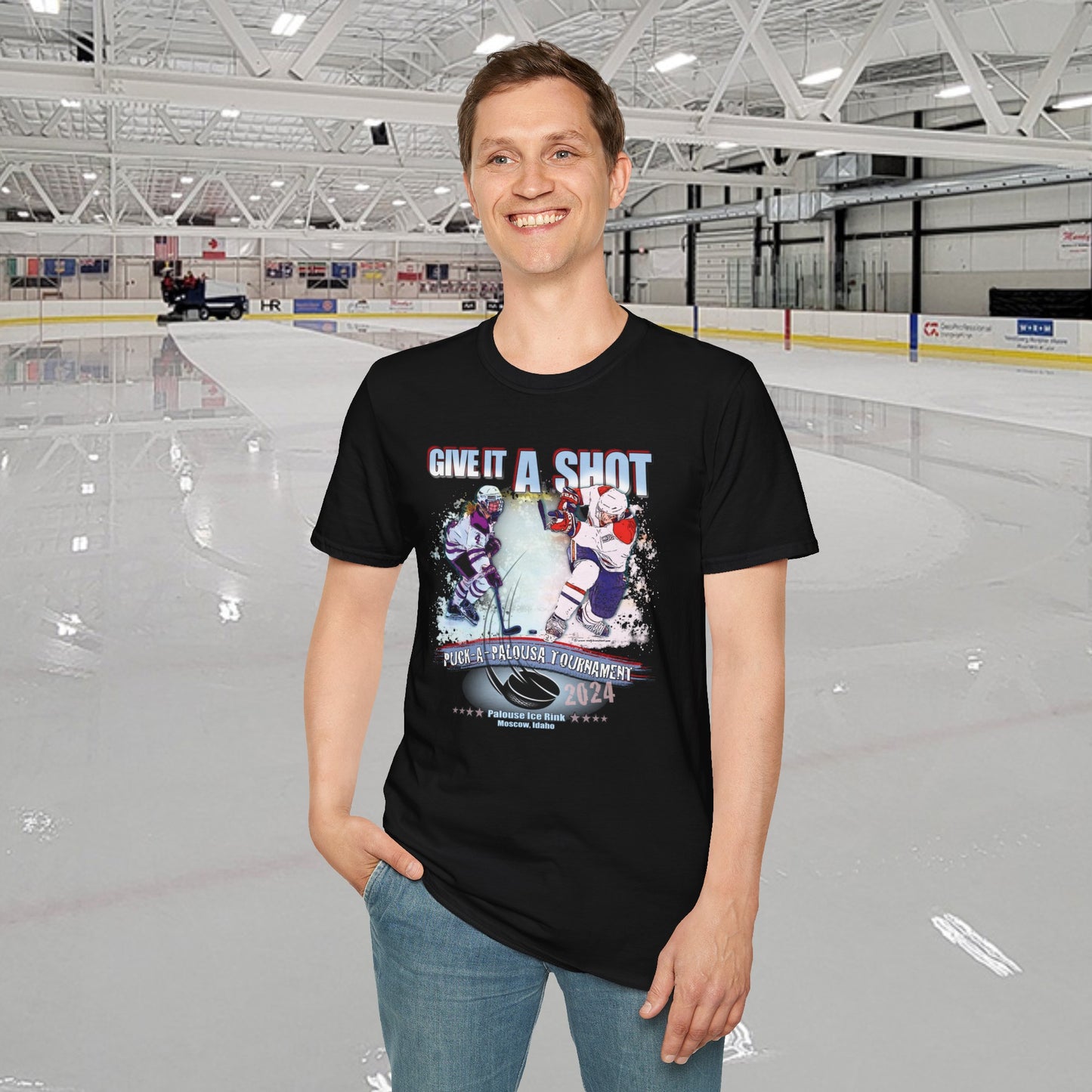 "Puck-a-Palousa 2024" tournament shirts - Unisex Softstyle T-Shirt