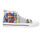 Women's High Top Sneakers with Jesus Graffiti Design