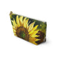 "Sunflowers" Accessory Pouch w T-bottom