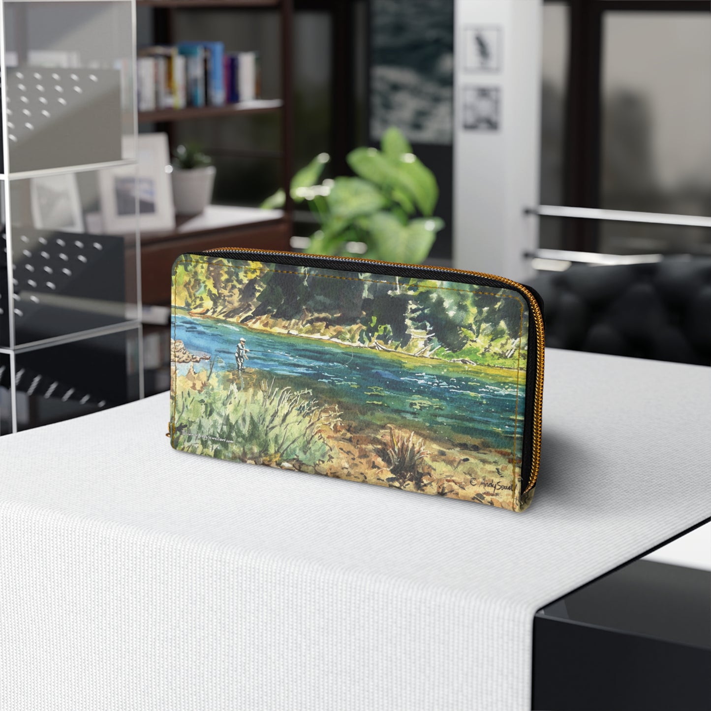 Zipper Wallet - Fly Fishing Paintings
